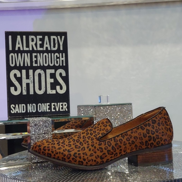 Severna Cow Hair Animal Leopard Print SOFFT Shoes New Flats Loafers Leather 6 M - Picture 7 of 7